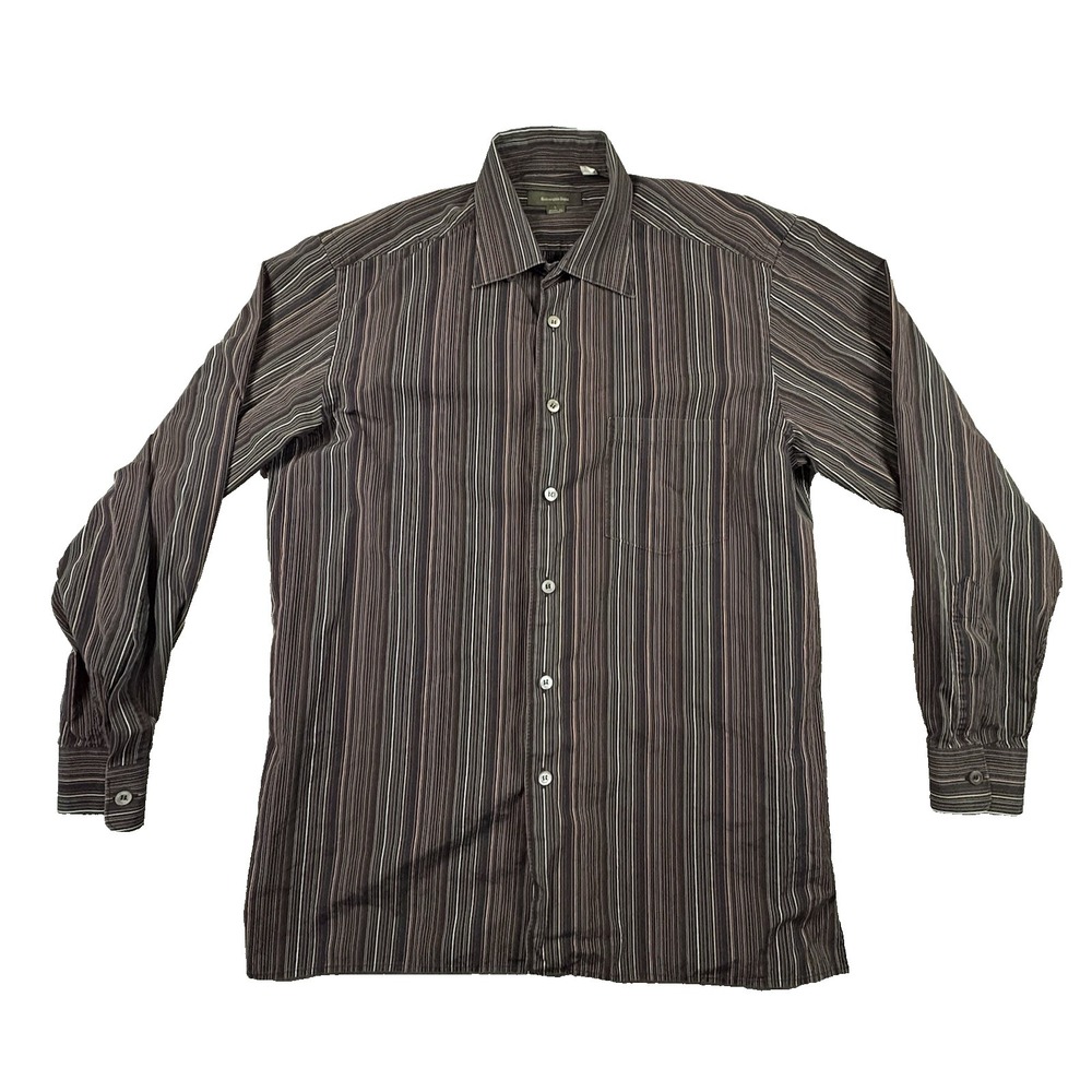 Ermenegildo Zegna Men's L Multicolor‎ Striped LS SEE DESCRIPTION